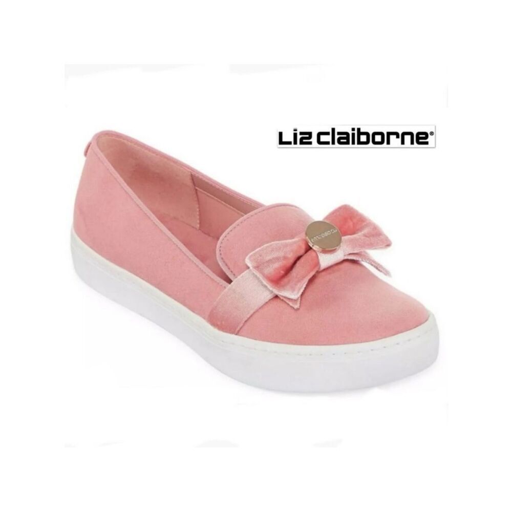 NWT Liz Claiborne Sz 6 & 10 Weaver Slip on Pink Beautiful comfortable Sneakers